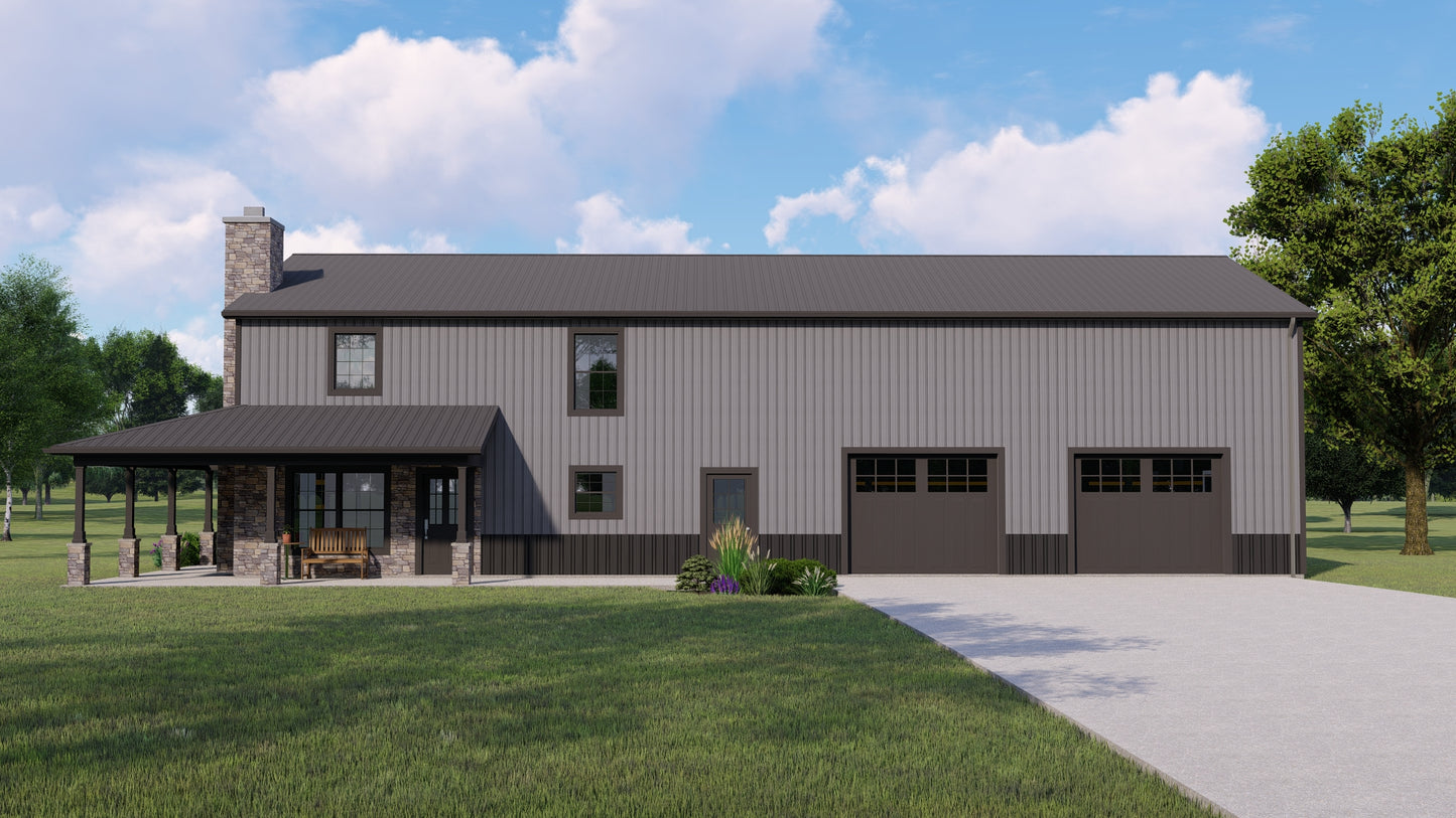 BG-20040 Clarendon Barndominium House Plan