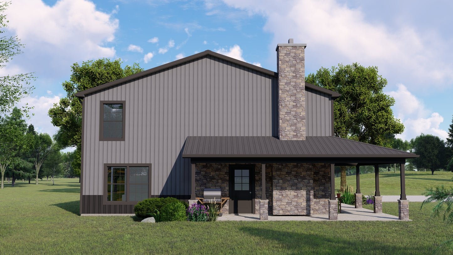 BG-20040 Clarendon Barndominium House Plan