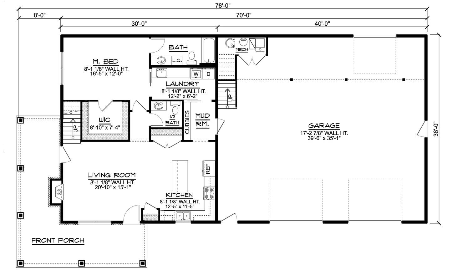 BG-20040 Clarendon Barndominium House Plan