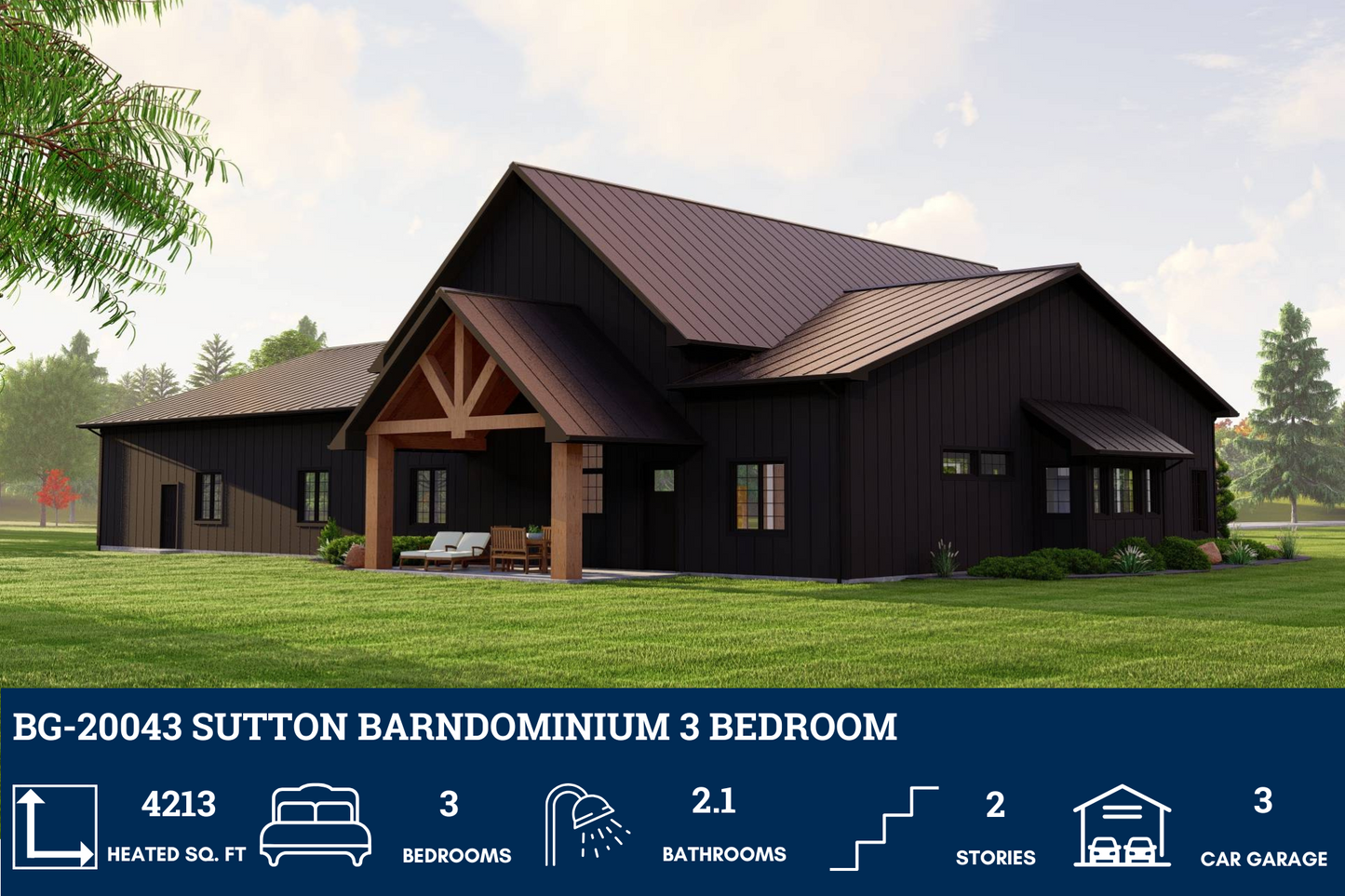 BG-20043 Sutton Barndominium House Plan