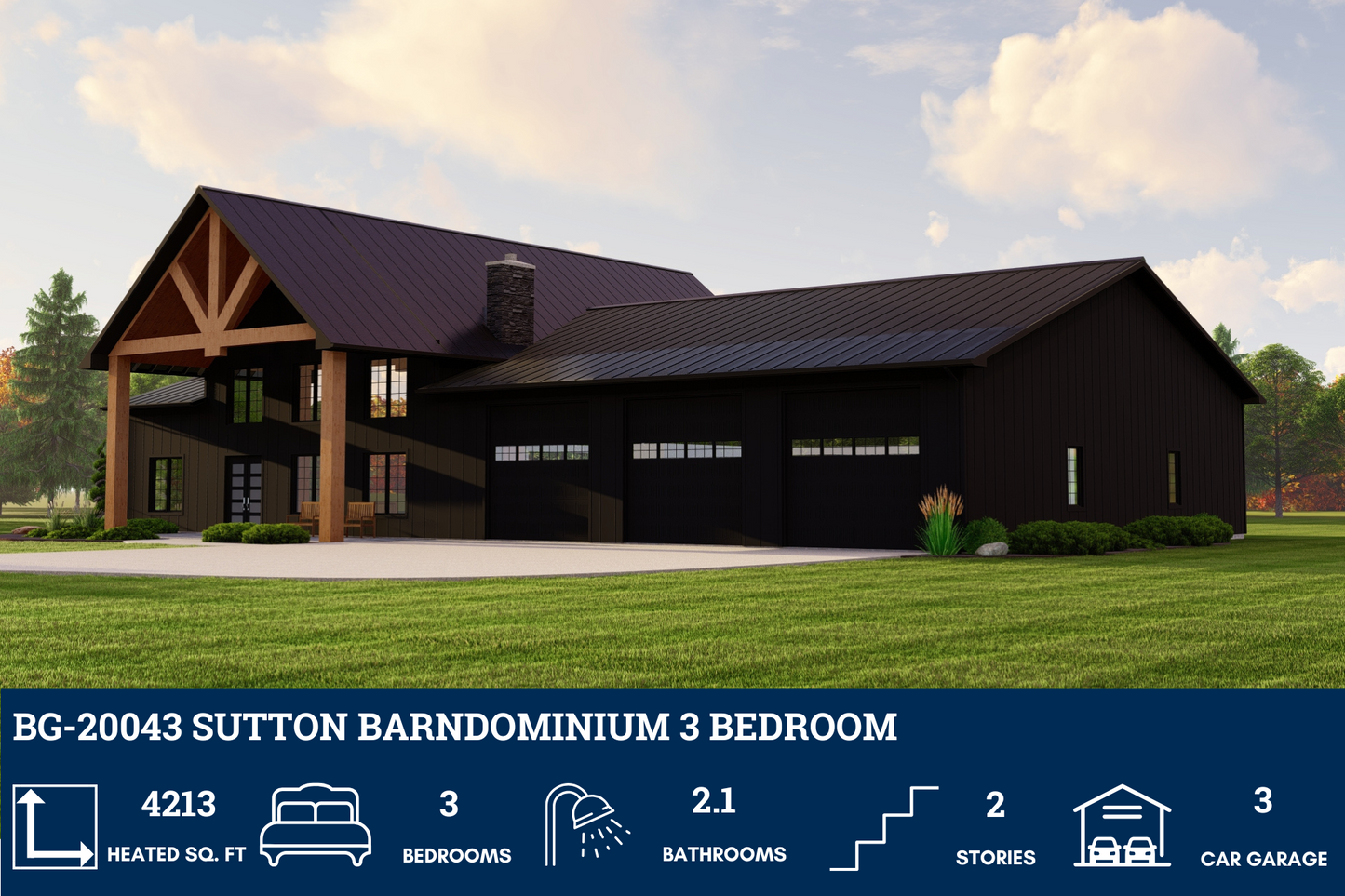 BG-20043 Sutton Barndominium House Plan