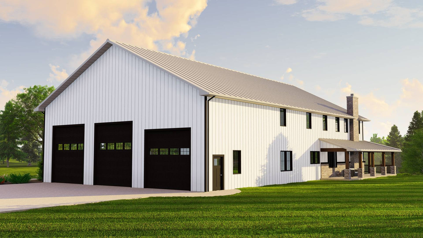 BG-20044 Aldridge Barndominium House Plan