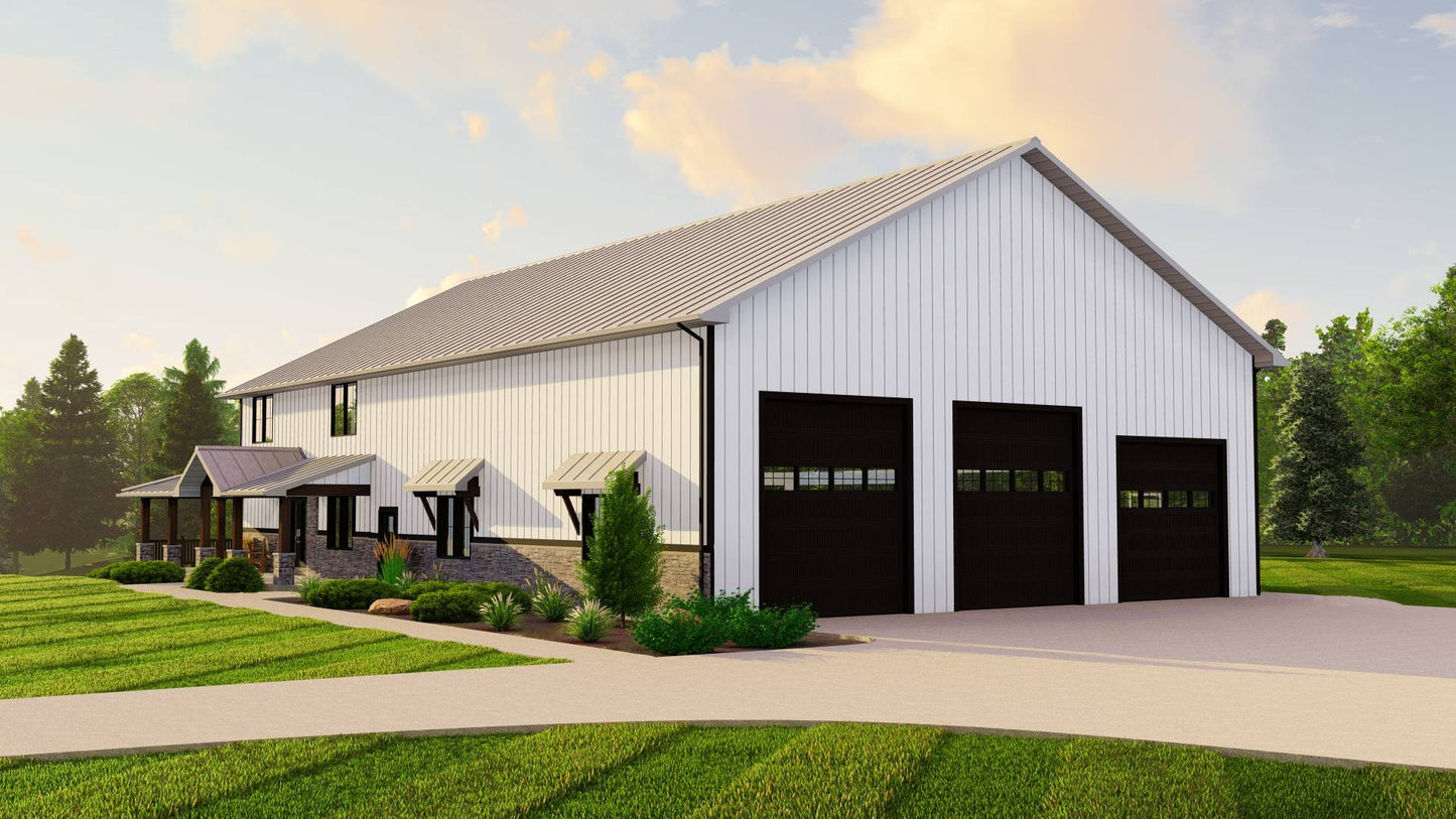 BG-20044 Aldridge Barndominium House Plan