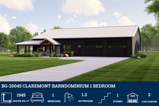 BG-20045 Claremont Barndominium House Plan