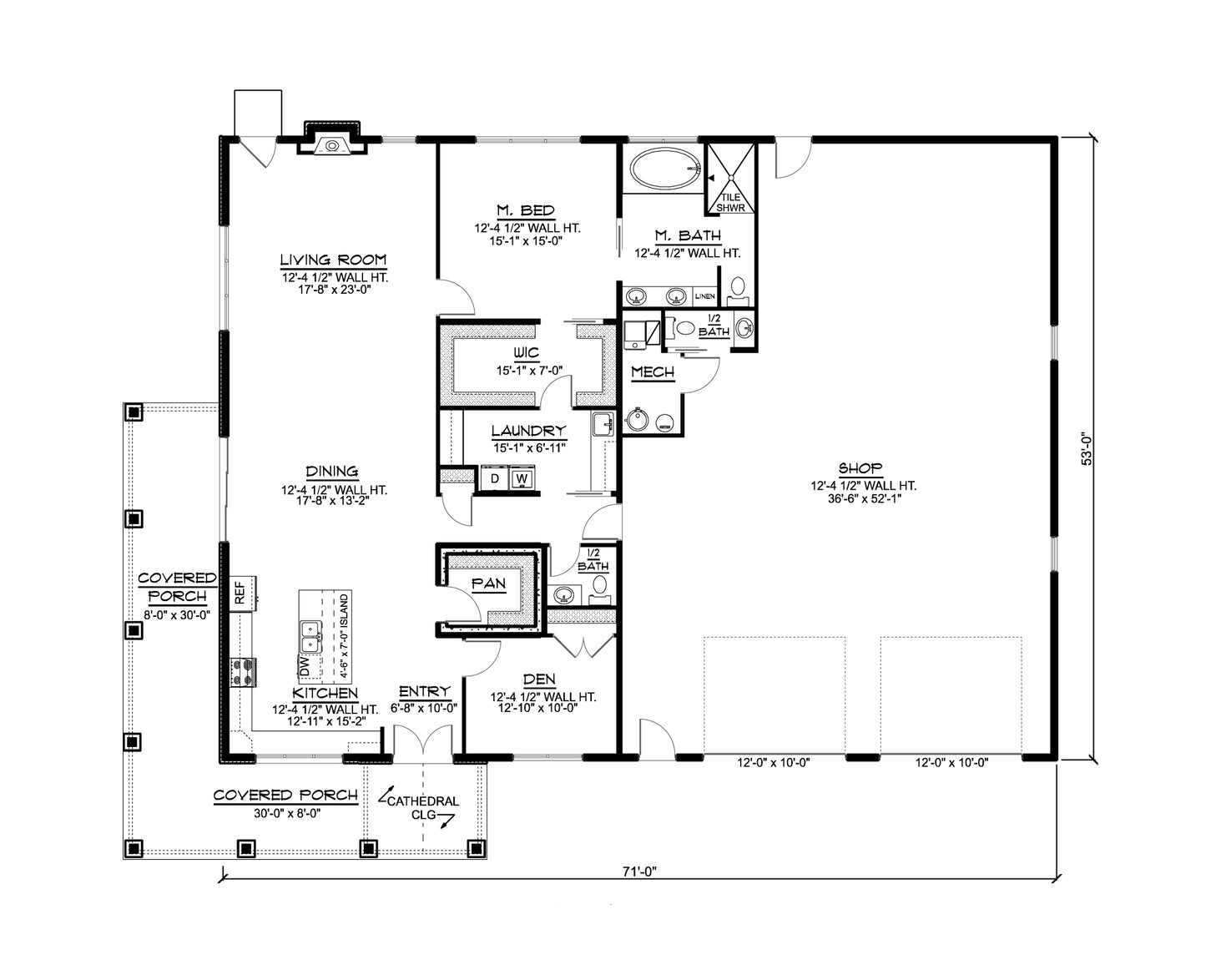BG-20045 Claremont Barndominium House Plan