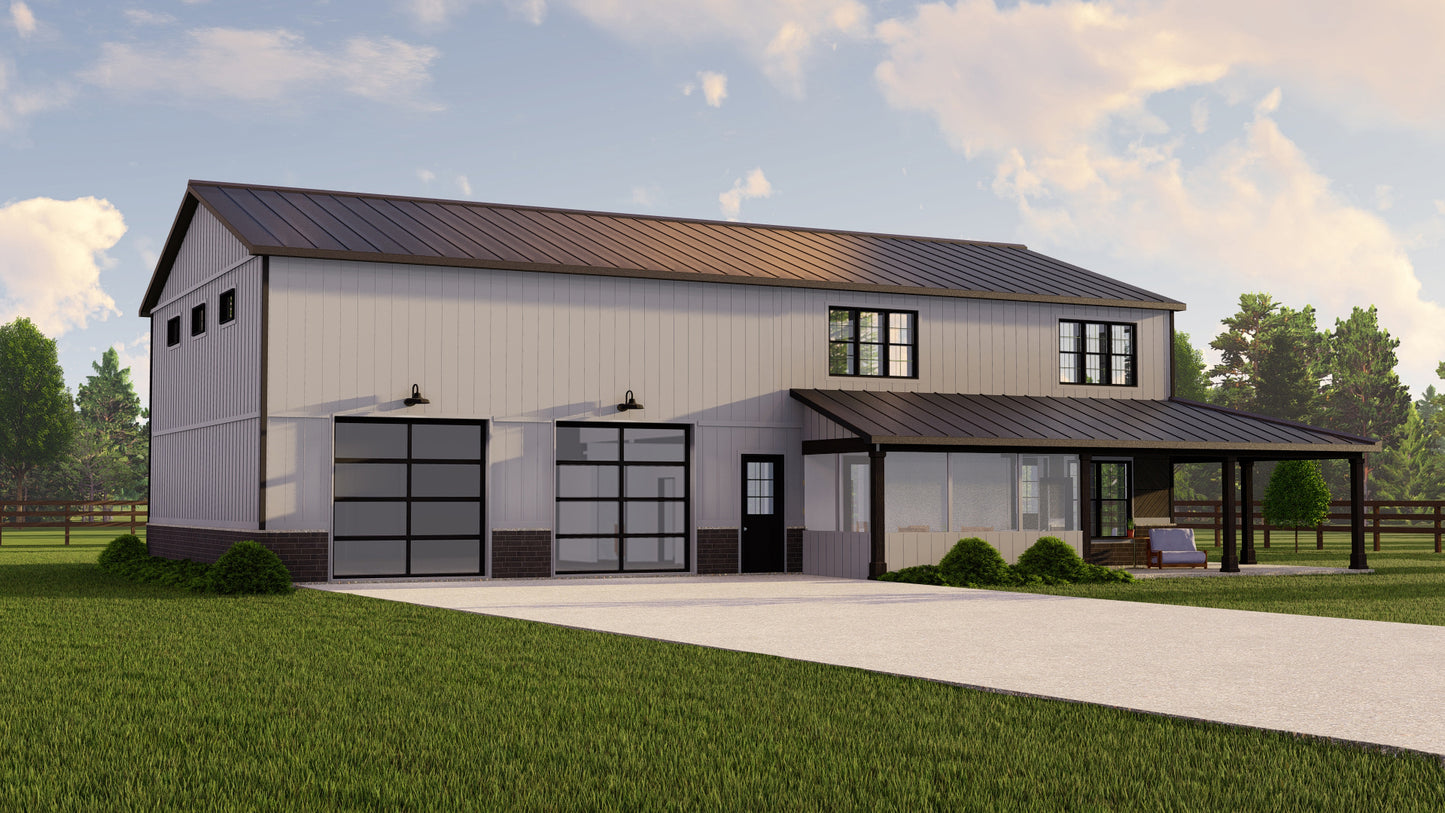 BG-20046 Delano Barndominium House Plan