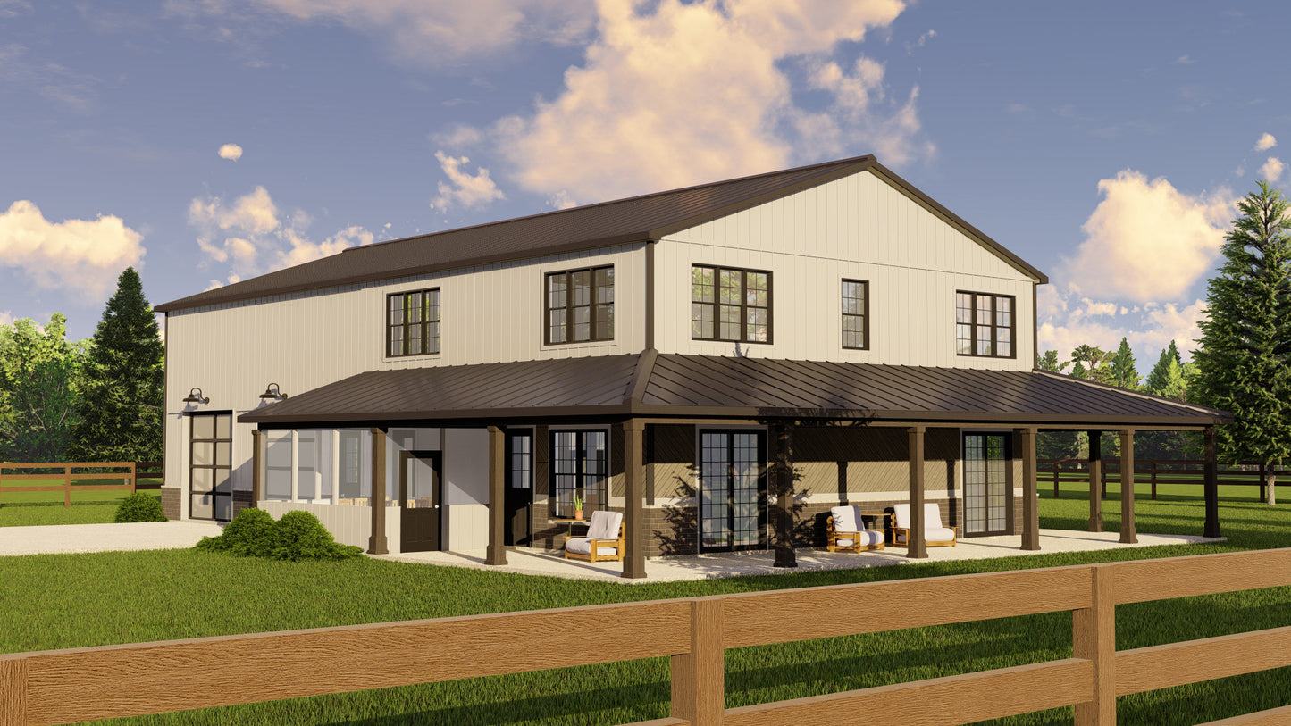 BG-20046 Delano Barndominium House Plan