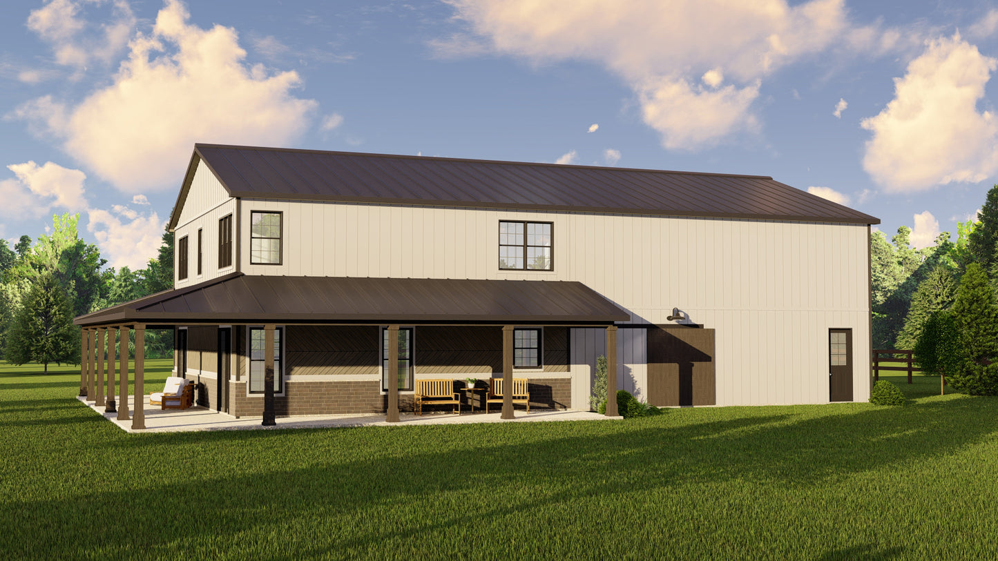 BG-20046 Delano Barndominium House Plan