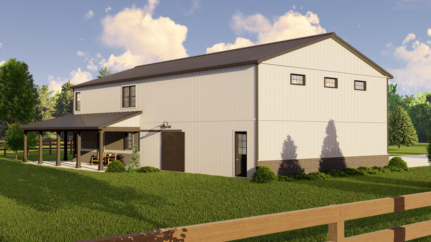 BG-20046 Delano Barndominium House Plan