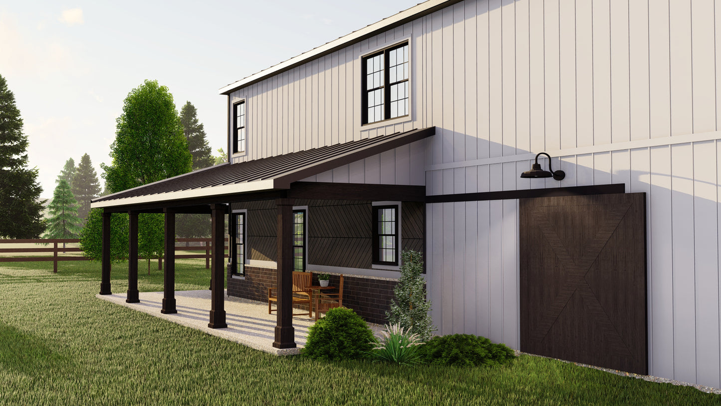 BG-20046 Delano Barndominium House Plan