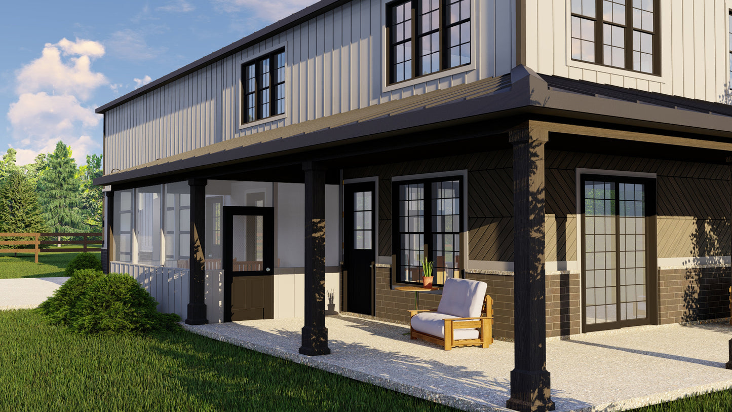 BG-20046 Delano Barndominium House Plan