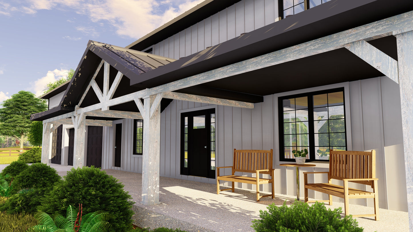 BG-20047 Ellsworth Barndominium House Plan