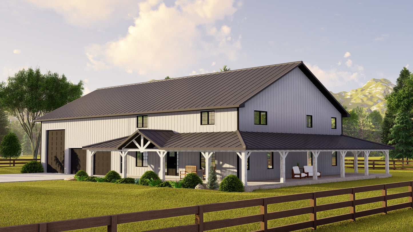 BG-20047 Ellsworth Barndominium House Plan