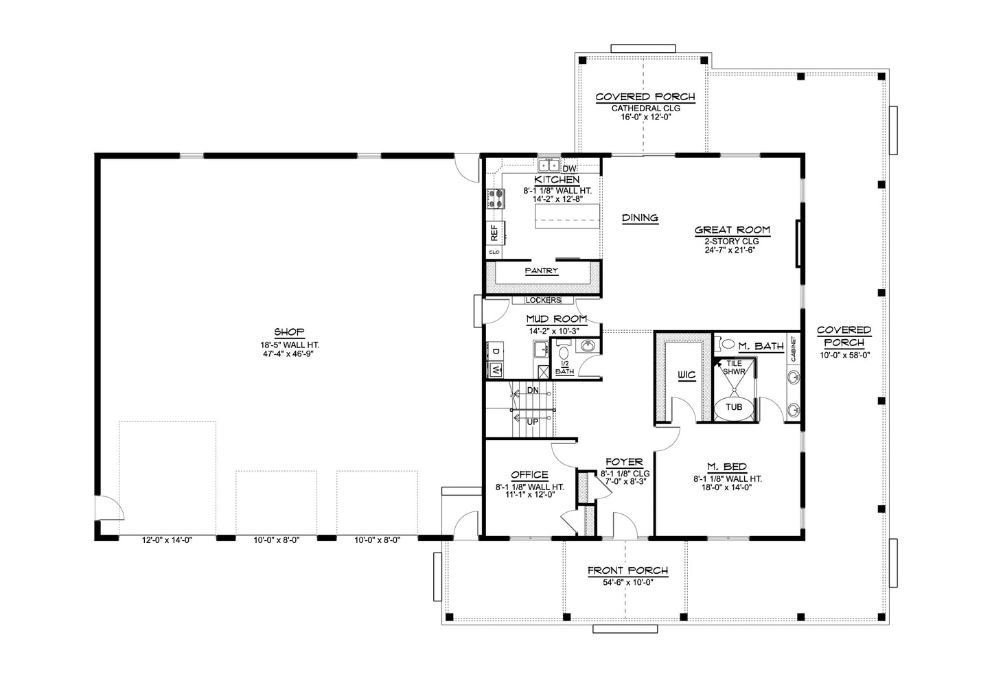 BG-20047 Ellsworth Barndominium House Plan