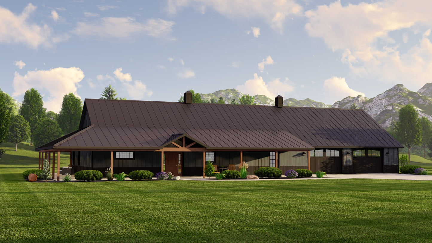 BG-20048 Glenwood Barndominium House Plan