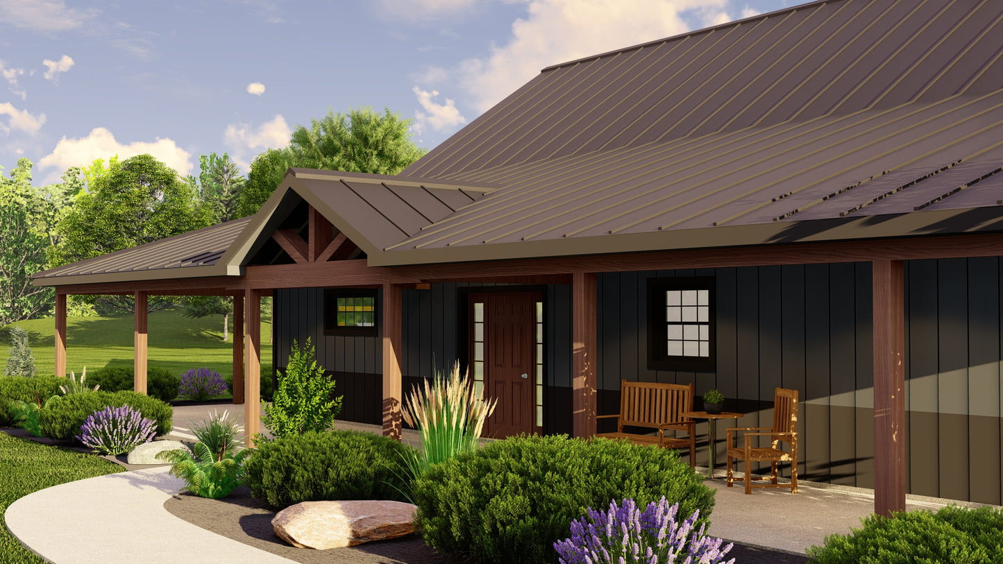 BG-20048 Glenwood Barndominium House Plan