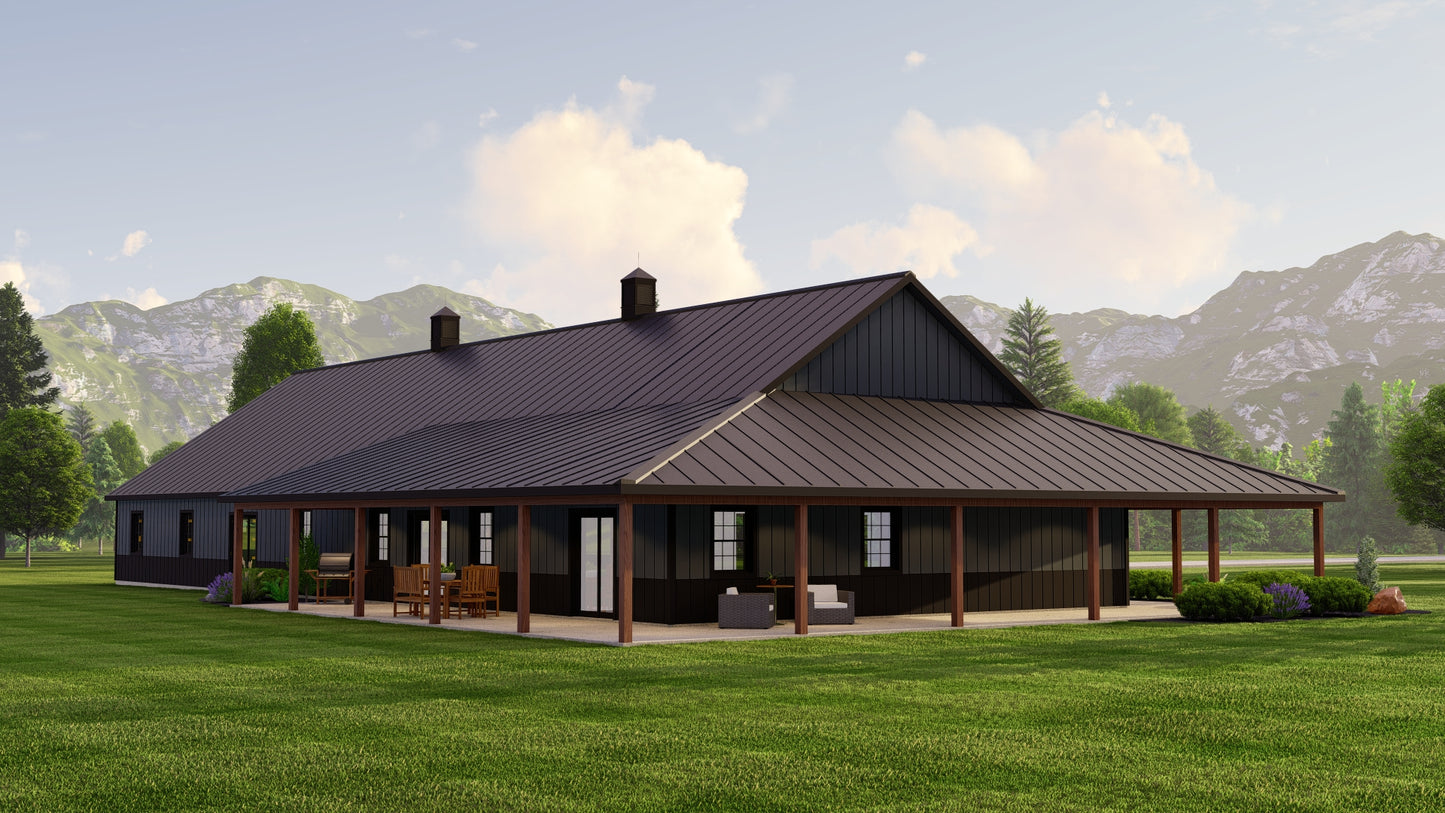 BG-20048 Glenwood Barndominium House Plan