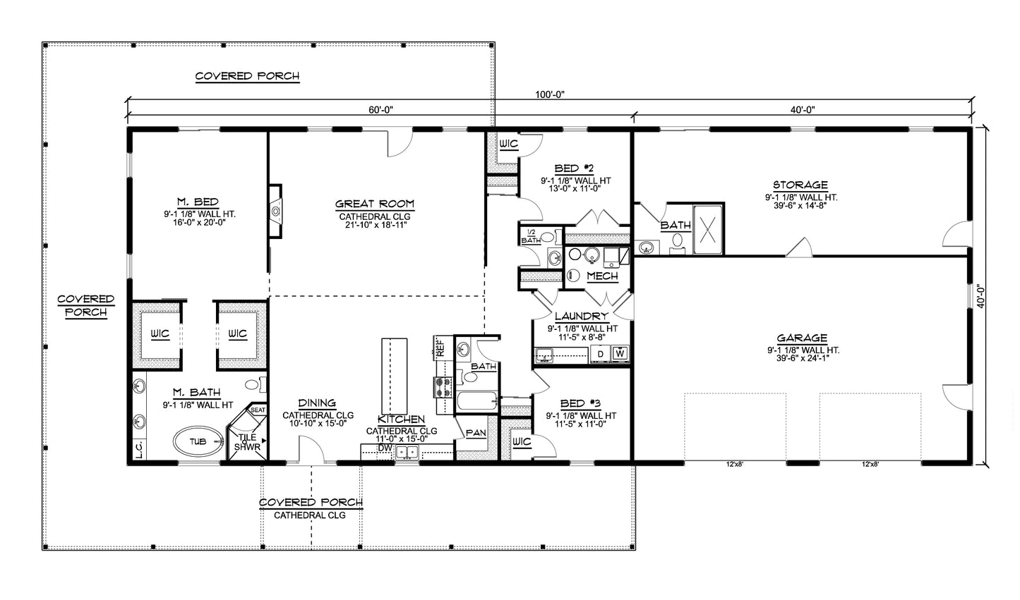 BG-20048 Glenwood Barndominium House Plan
