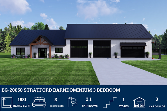 BG-20050 Stratford Barndominium House Plan