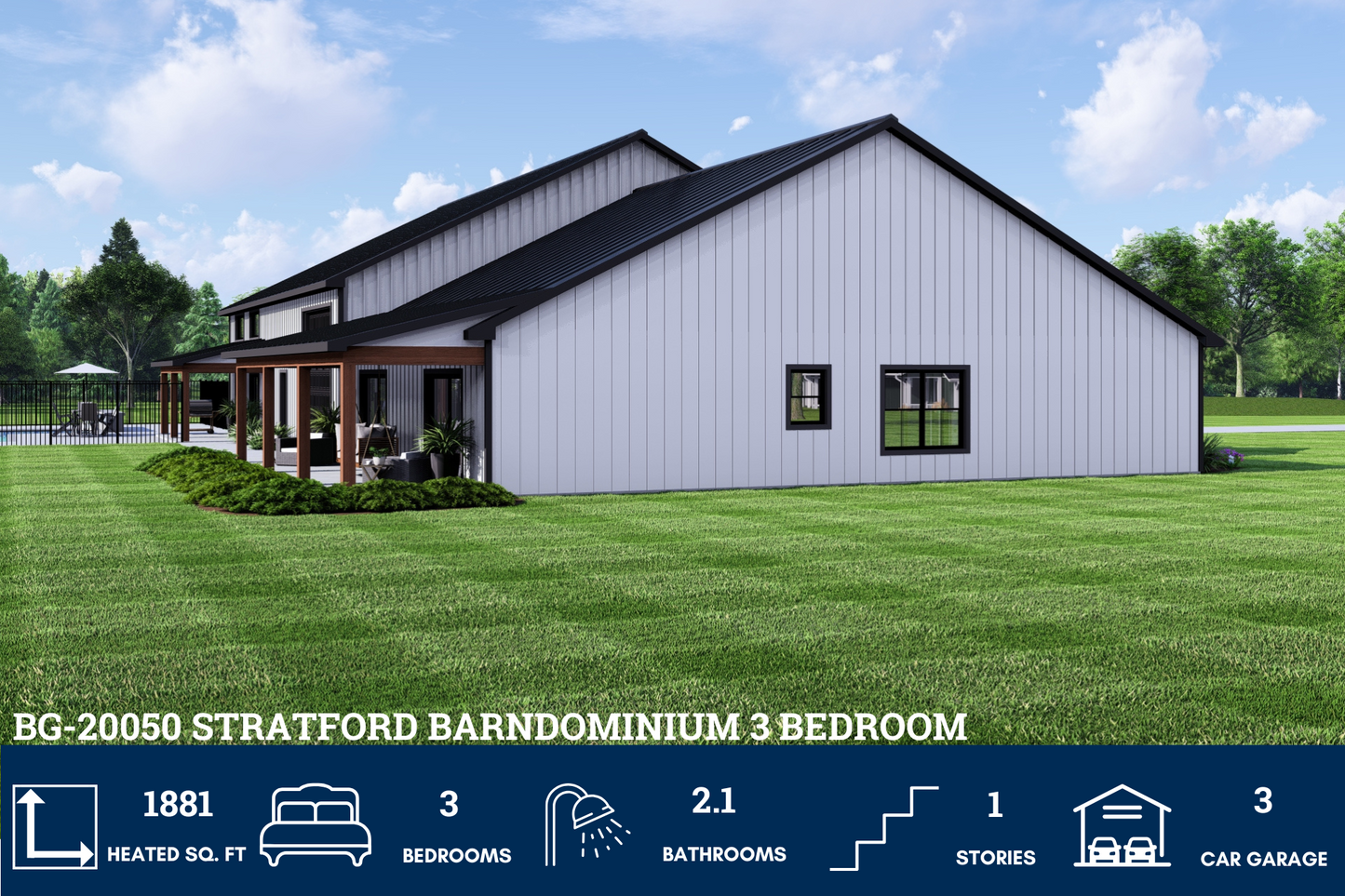 BG-20050 Stratford Barndominium House Plan