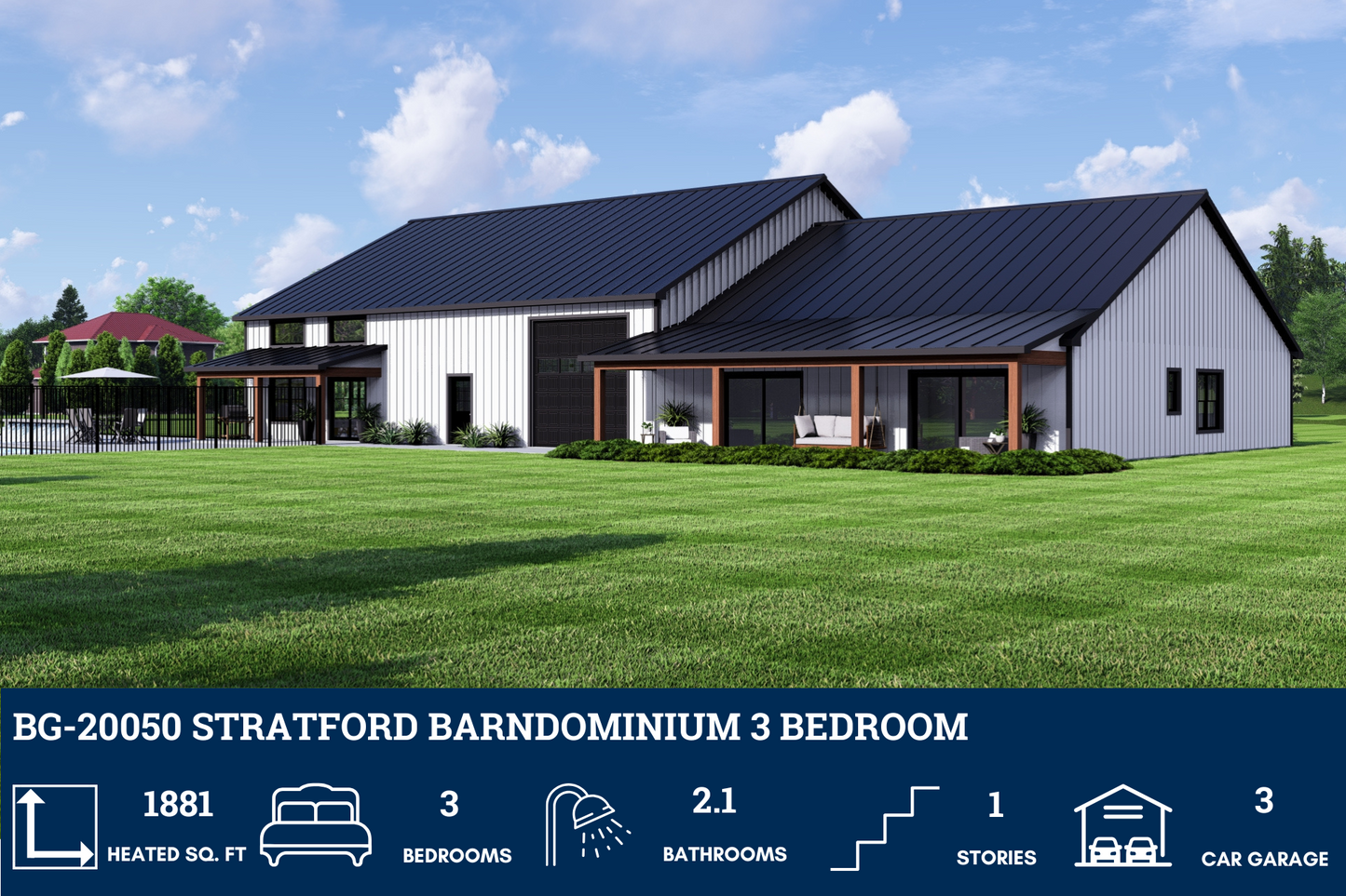 BG-20050 Stratford Barndominium House Plan