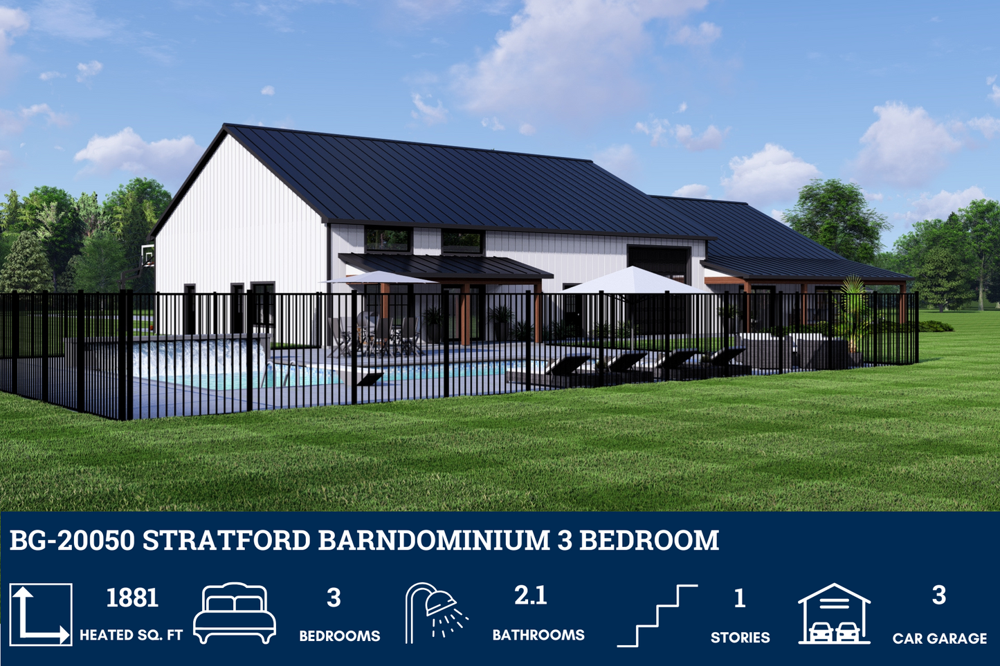 BG-20050 Stratford Barndominium House Plan