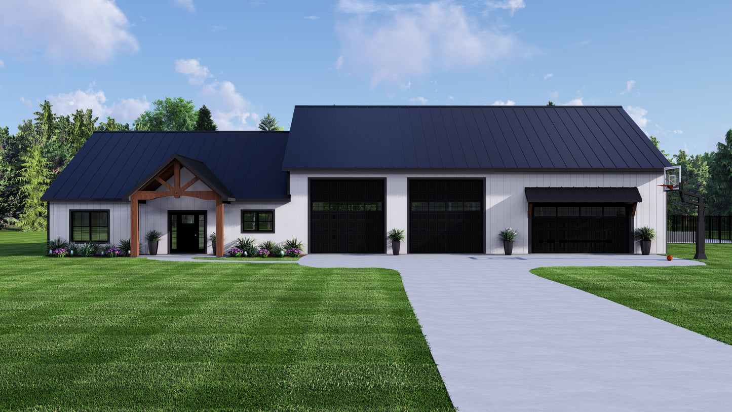 BG-20050 Stratford Barndominium House Plan