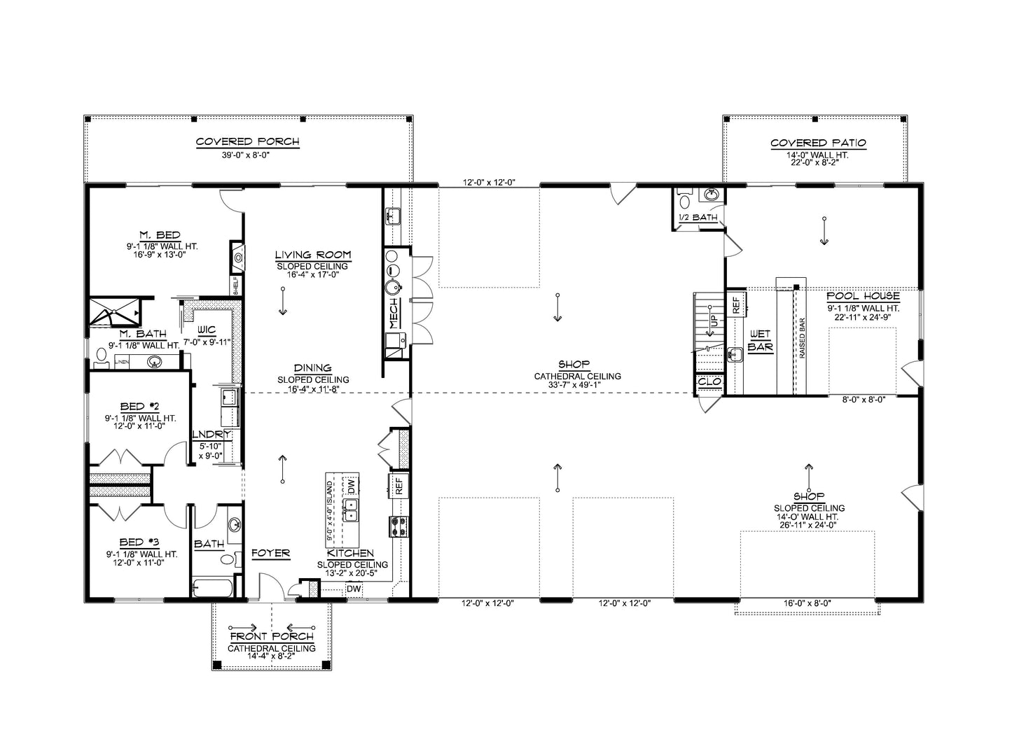 BG-20050 Stratford Barndominium House Plan