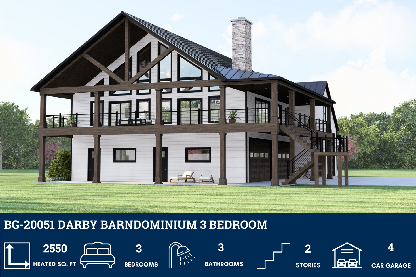 BG-20051 Darby Barndominium House Plan