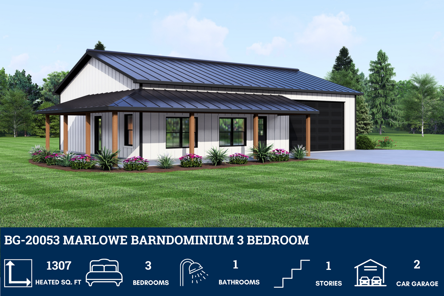 BG-20053 Marlowe Barndominium House Plan