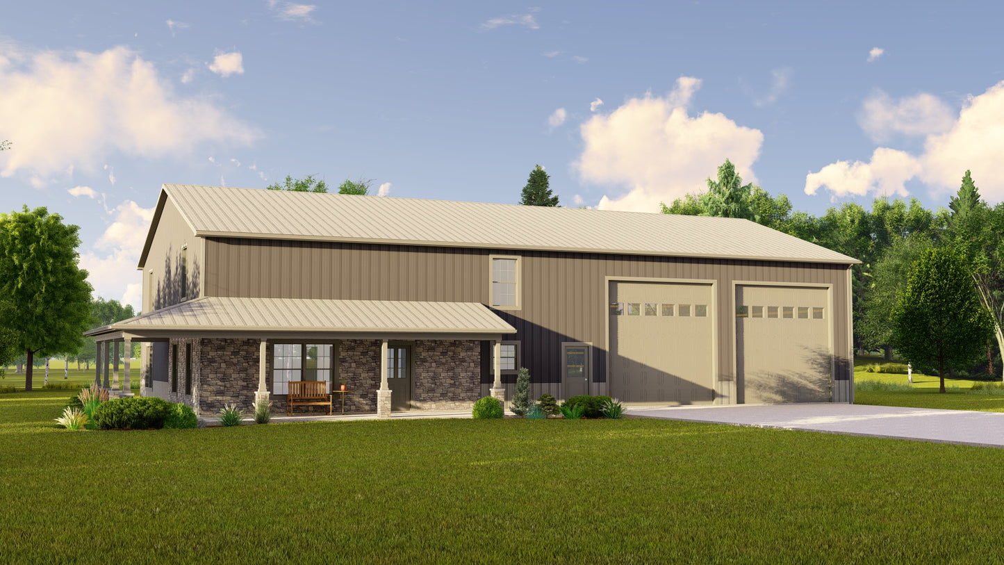 BG-20054 Norwood Barndominium House Plan