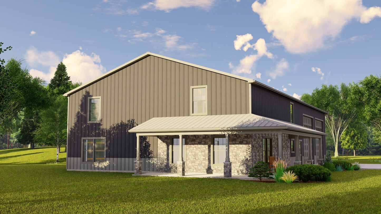 BG-20054 Norwood Barndominium House Plan
