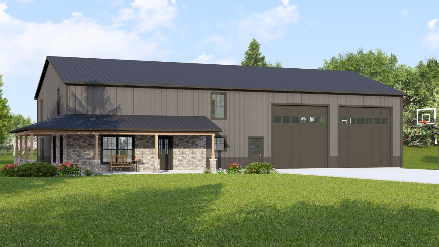 BG-20054 Norwood Barndominium House Plan