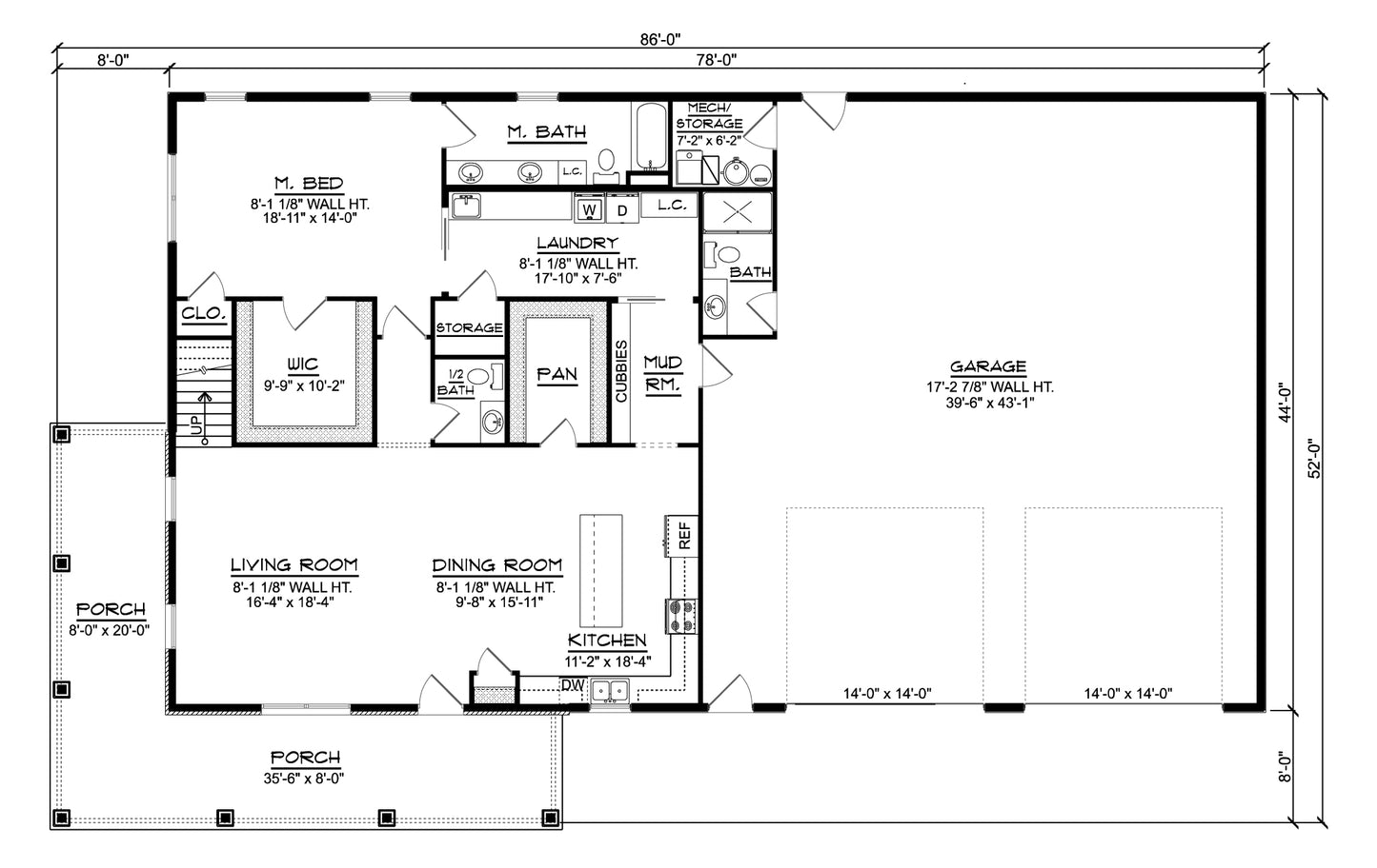 BG-20054 Norwood Barndominium House Plan