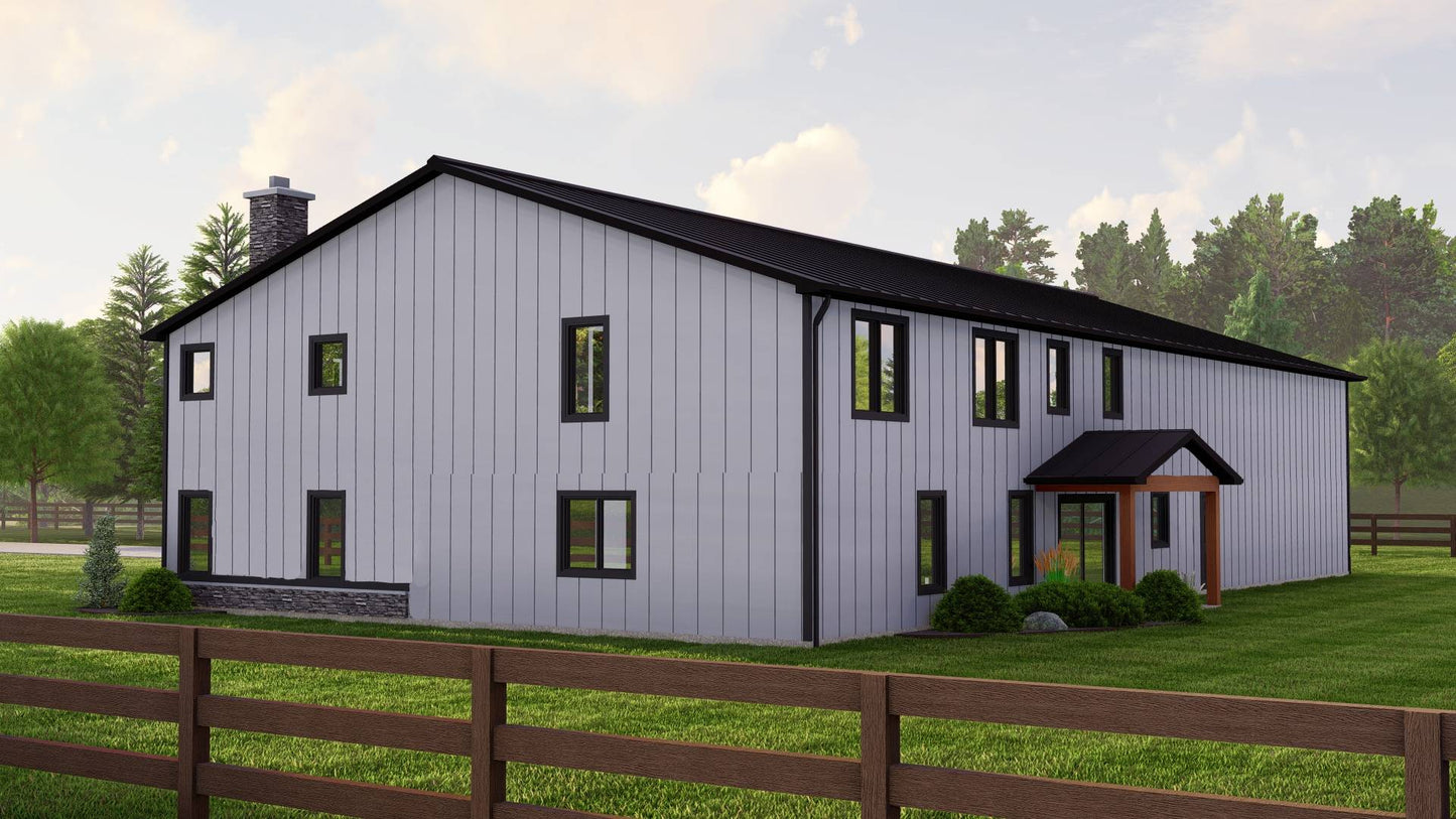 BG-20055 Piedmont Barndominium House Plan
