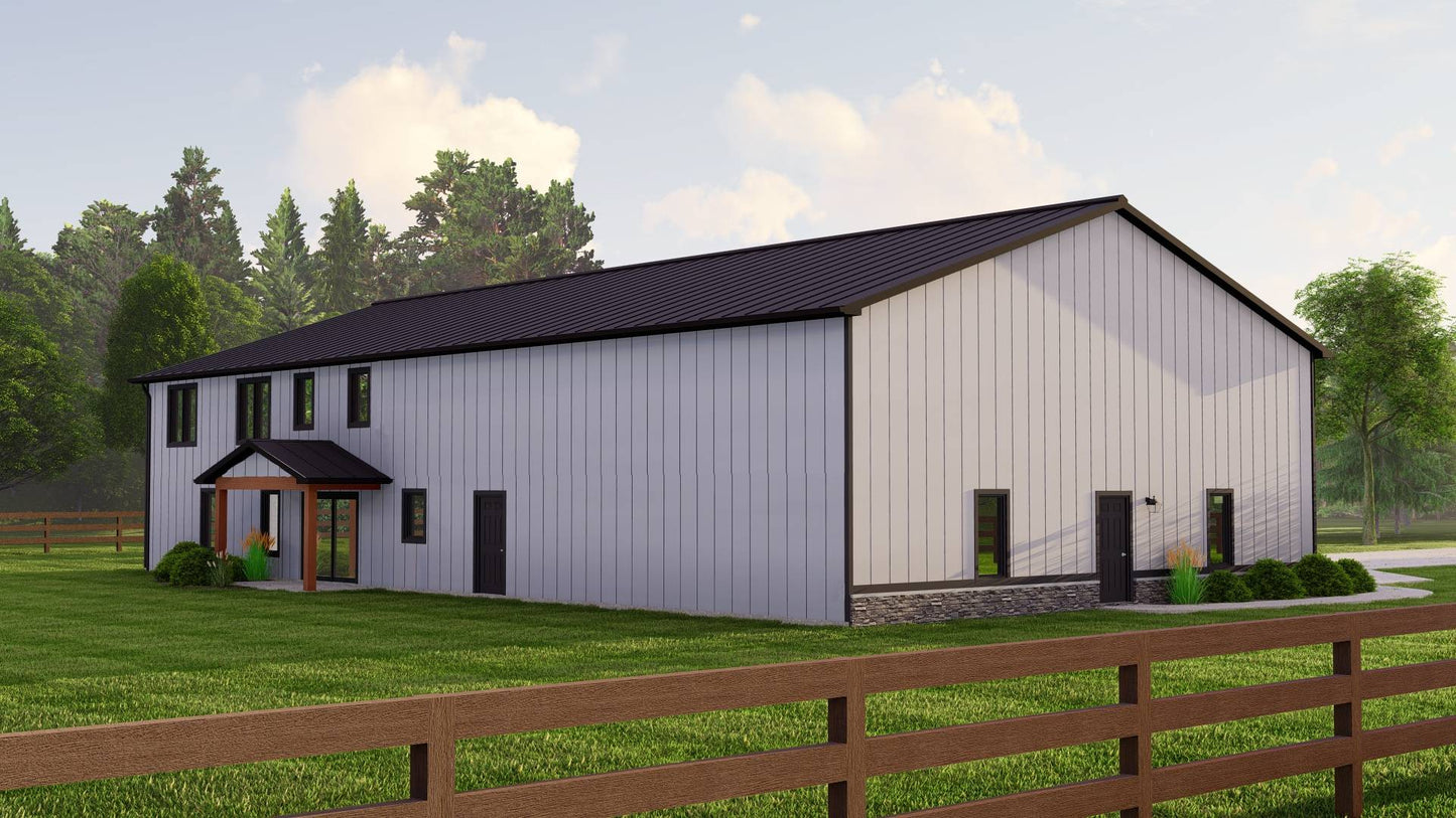 BG-20055 Piedmont Barndominium House Plan