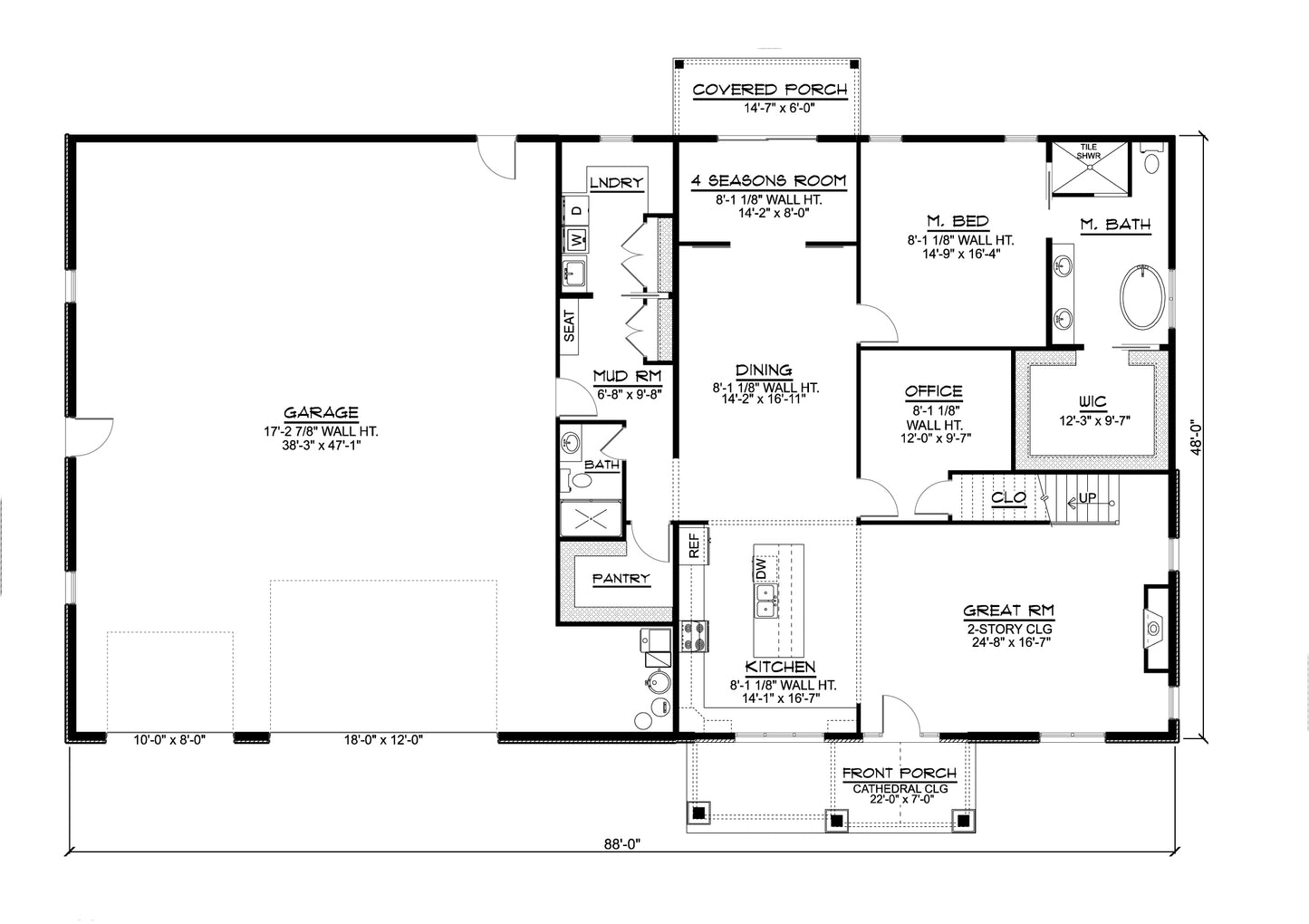 BG-20055 Piedmont Barndominium House Plan