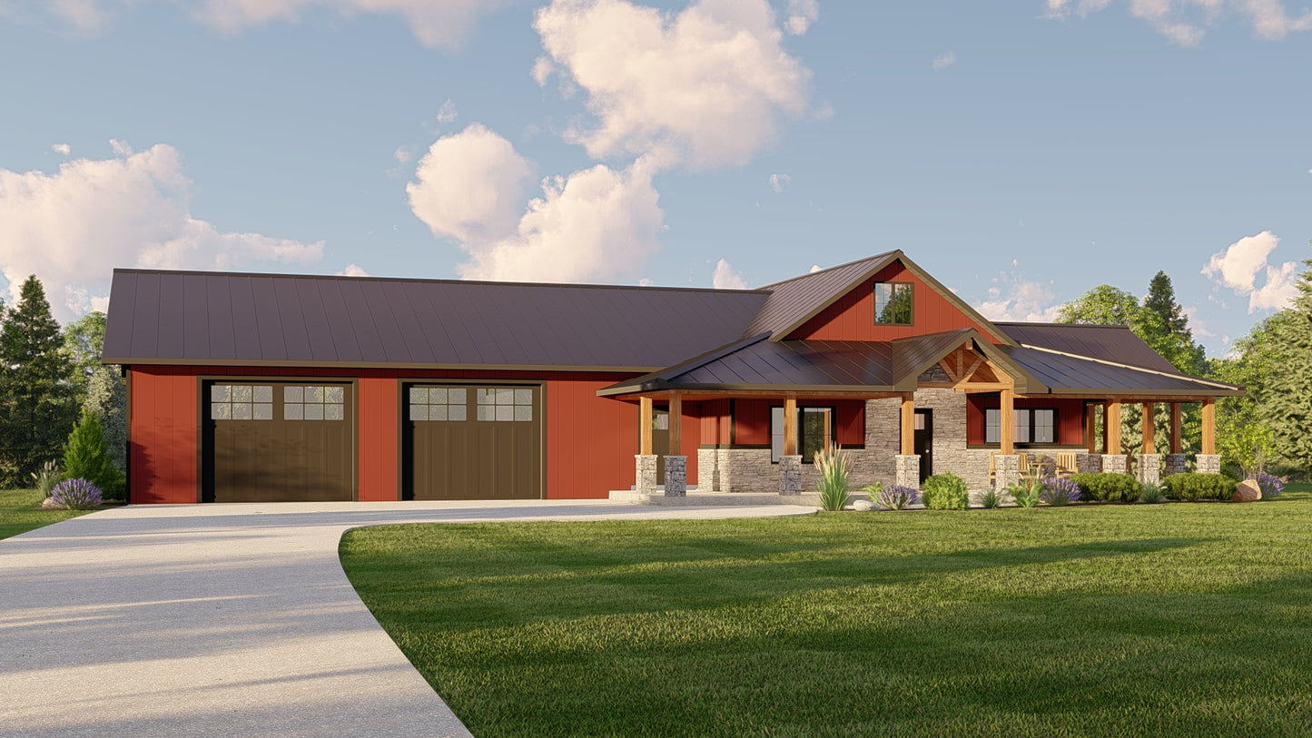 BG-20061 Waverly Barndominium House Plan