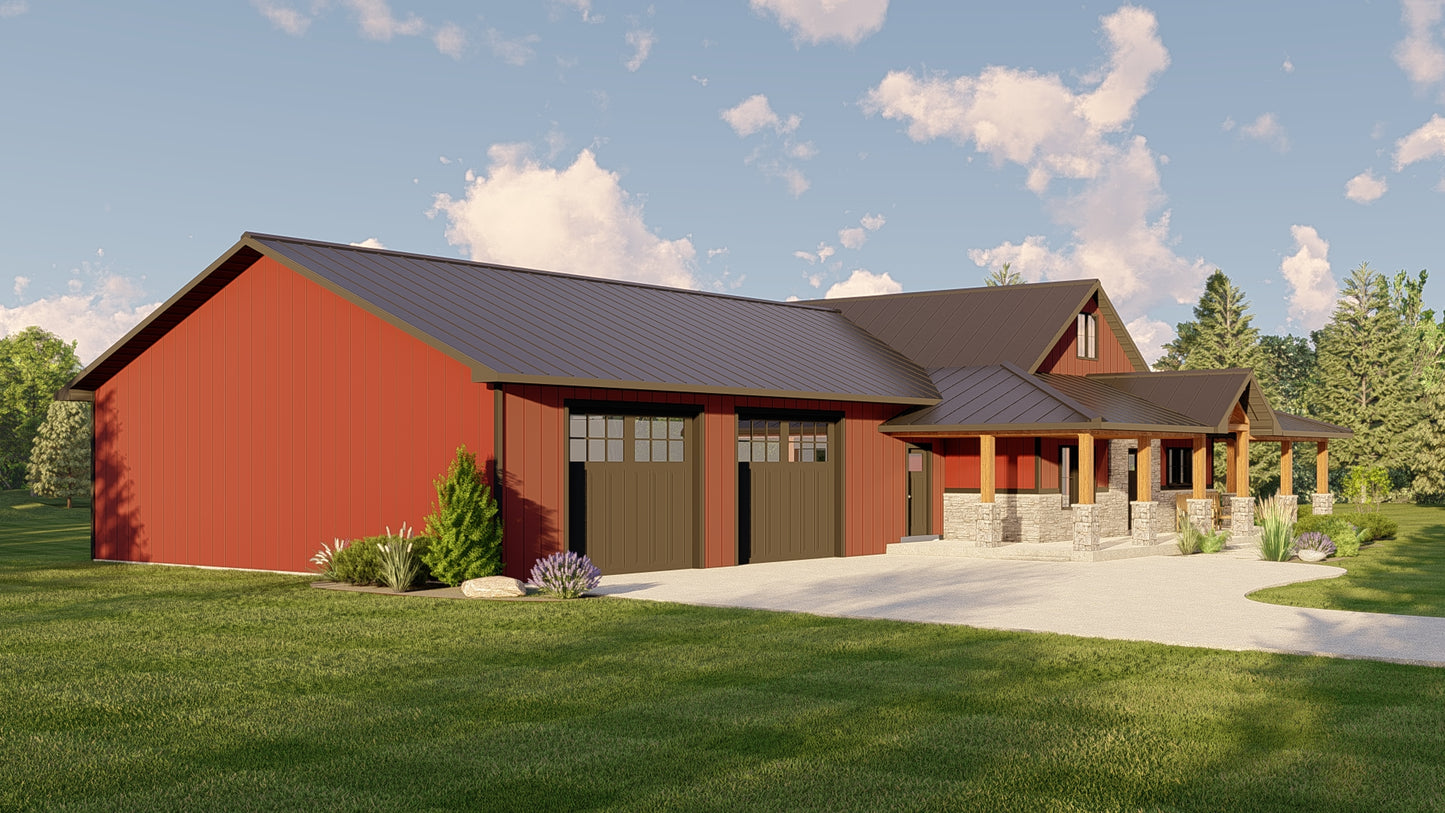 BG-20061 Waverly Barndominium House Plan