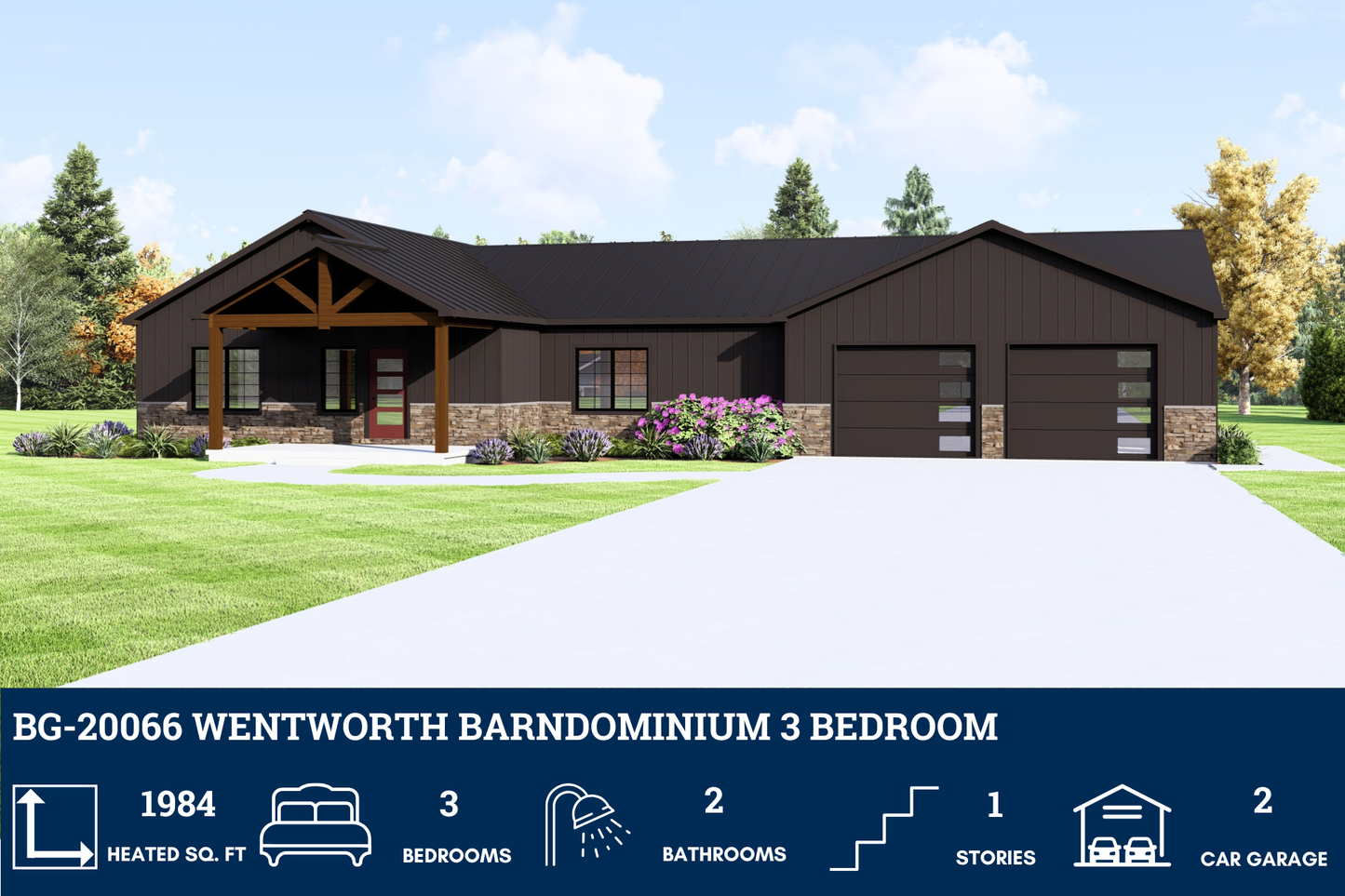 BG-20066 Wentworth Barndominium House Plan