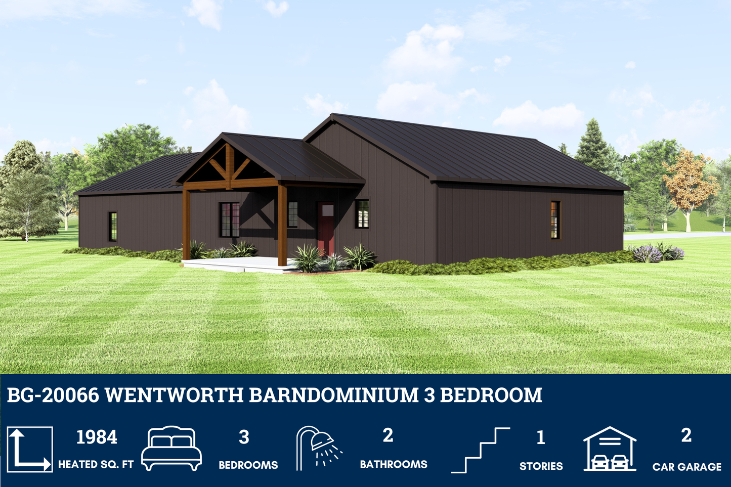 BG-20066 Wentworth Barndominium House Plan