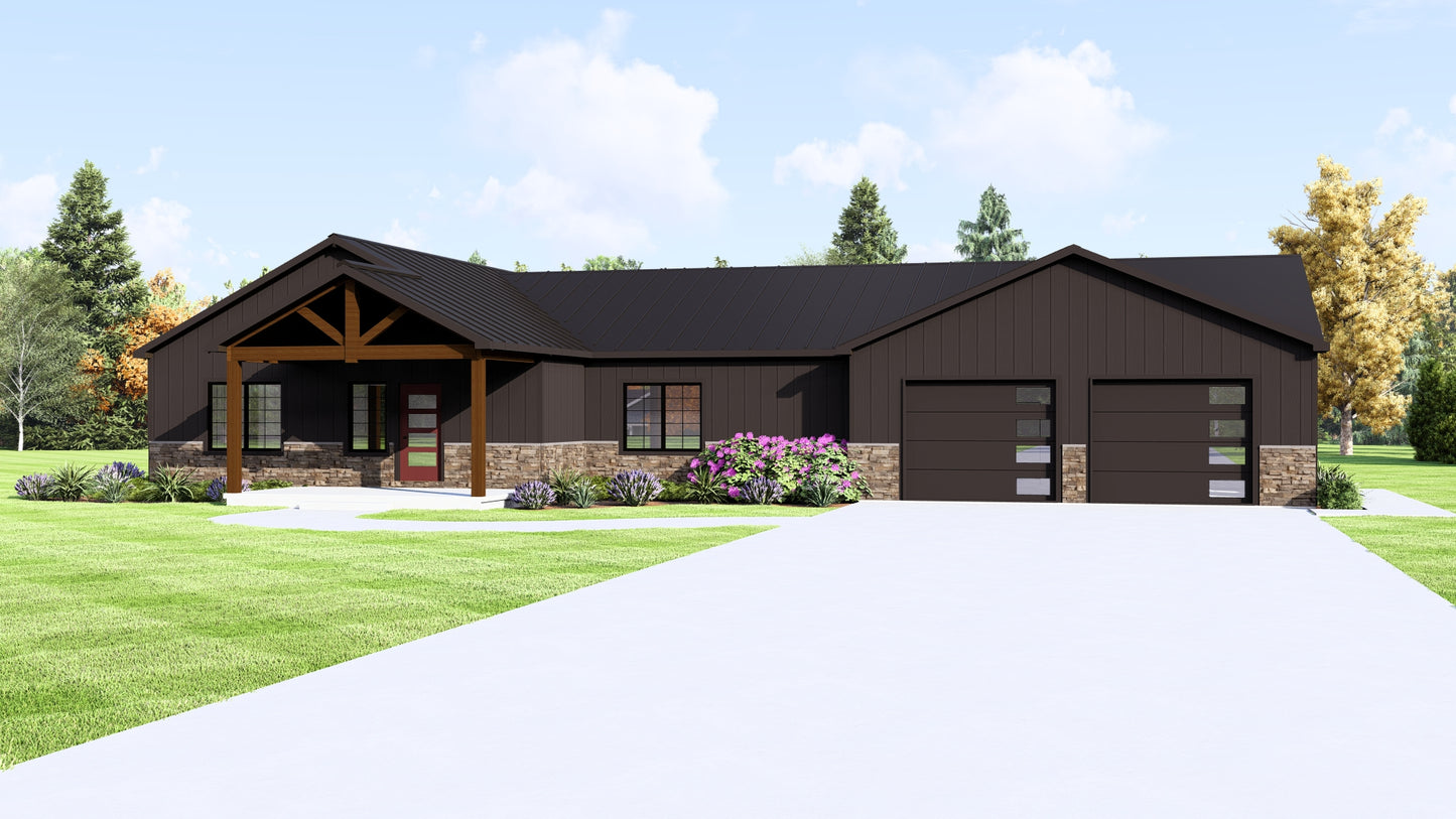 BG-20066 Wentworth Barndominium House Plan