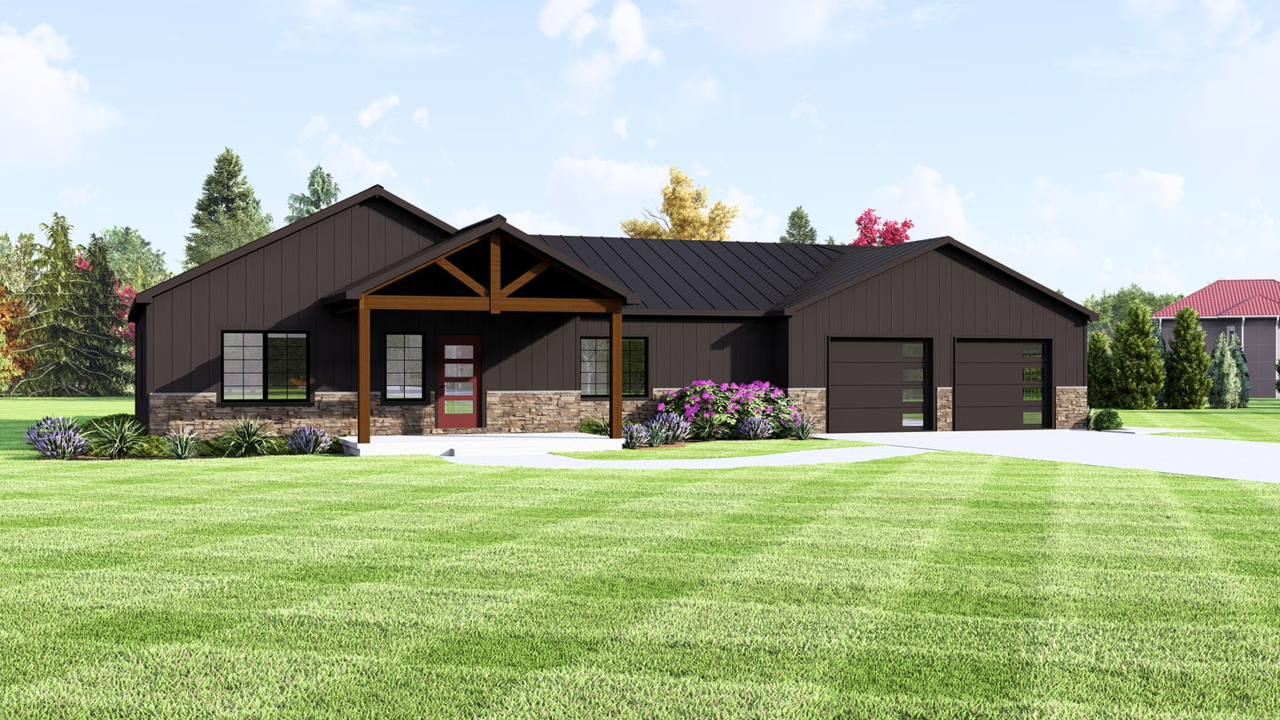 BG-20066 Wentworth Barndominium House Plan