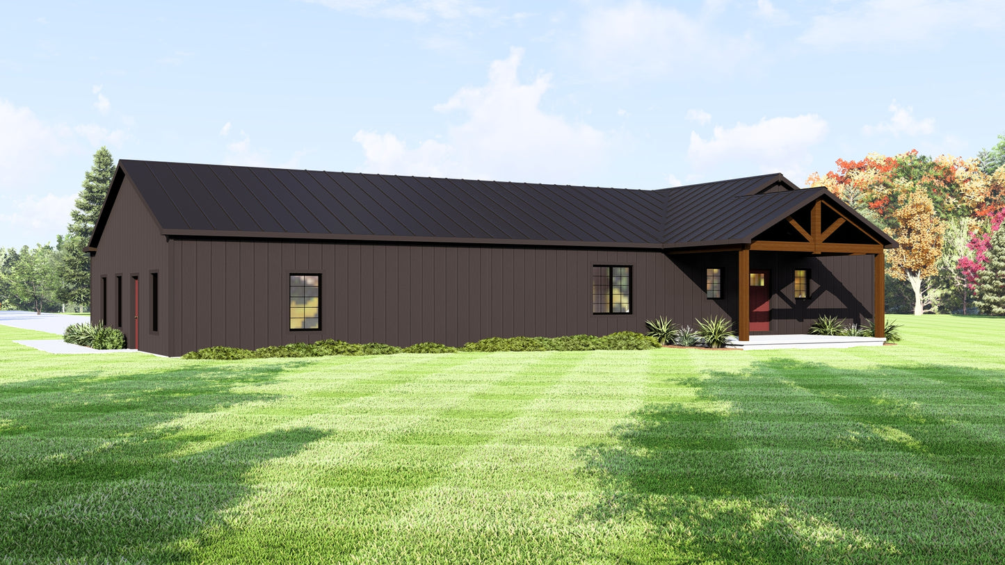 BG-20066 Wentworth Barndominium House Plan