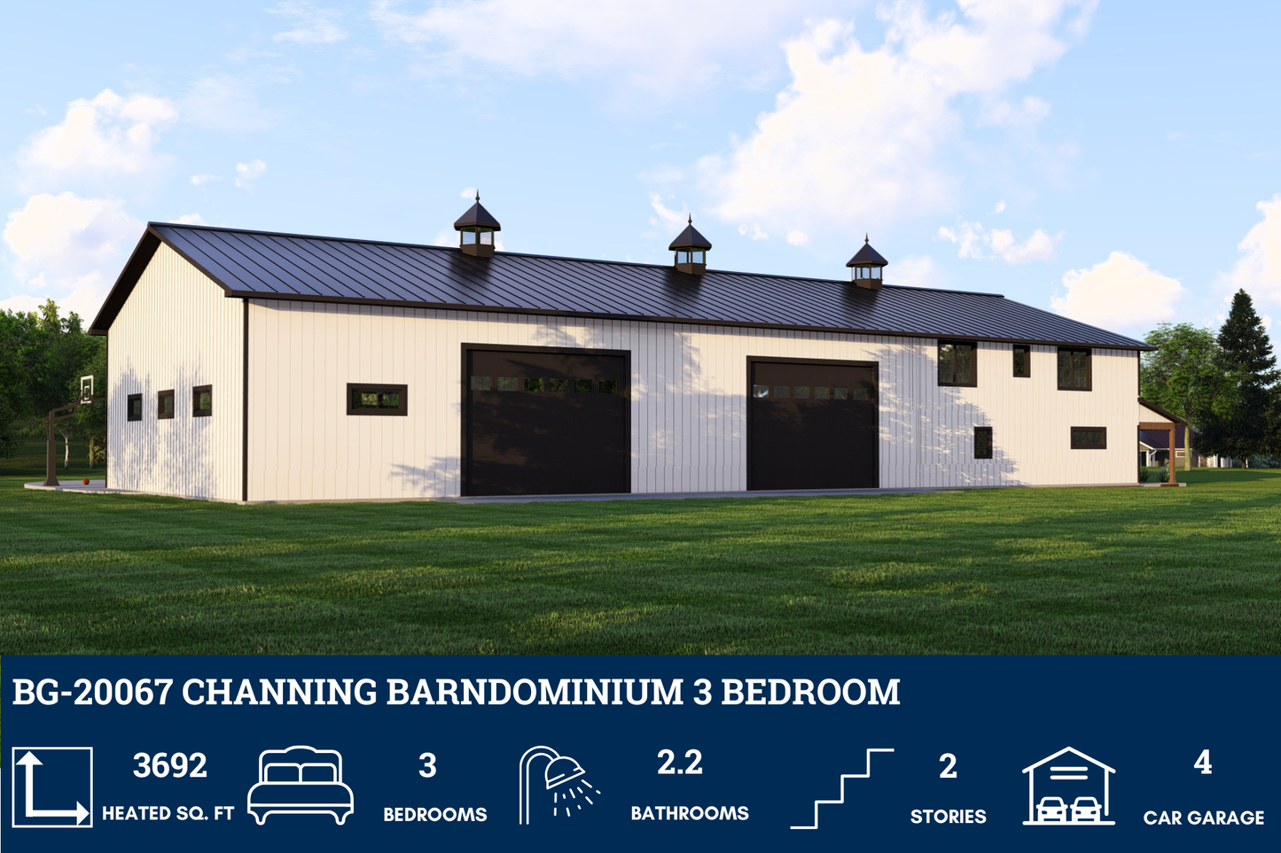 BG-20067 Channing Barndominium House Plan