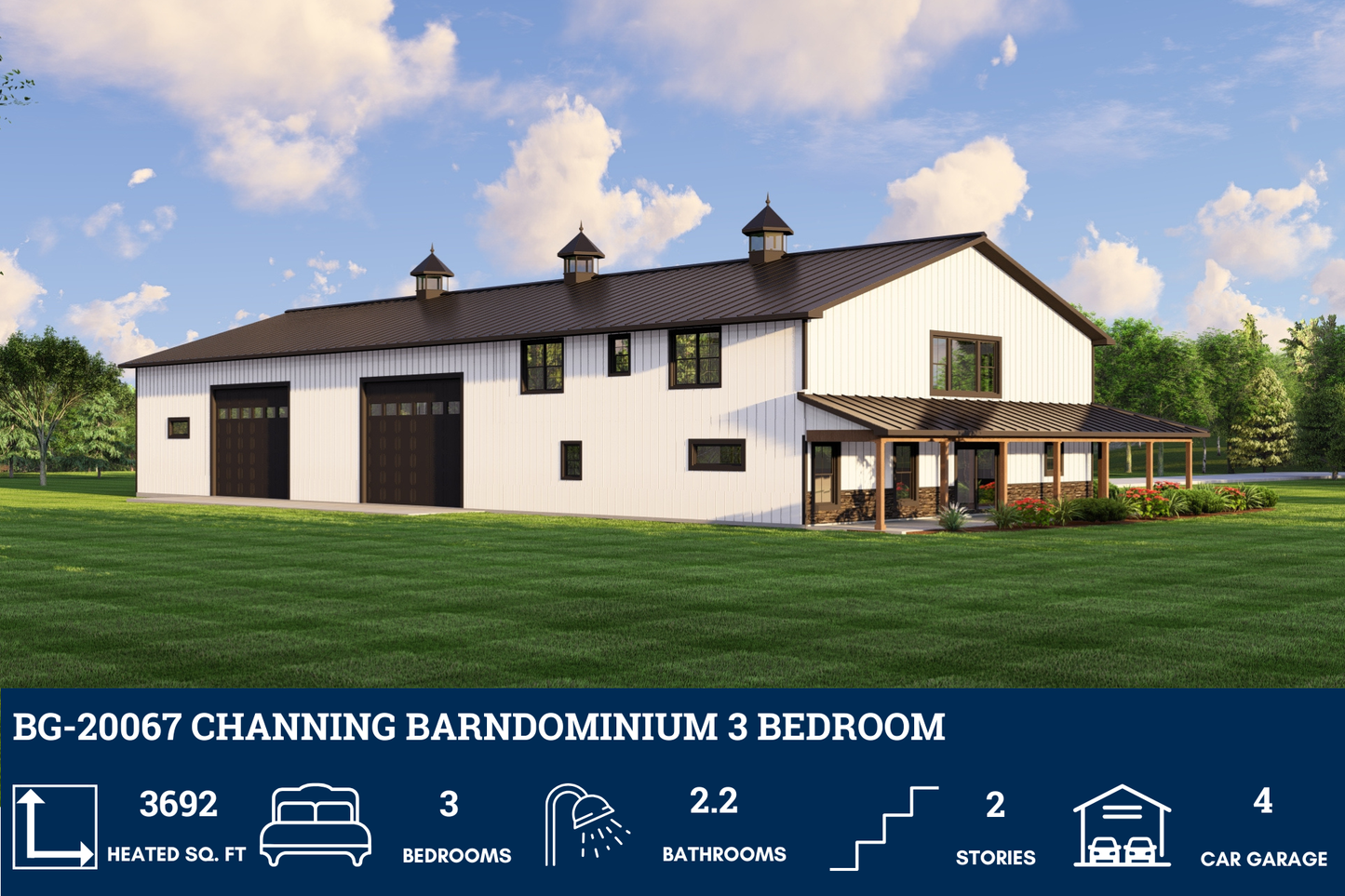 BG-20067 Channing Barndominium House Plan