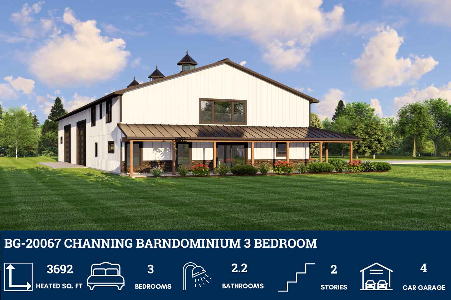 BG-20067 Channing Barndominium House Plan