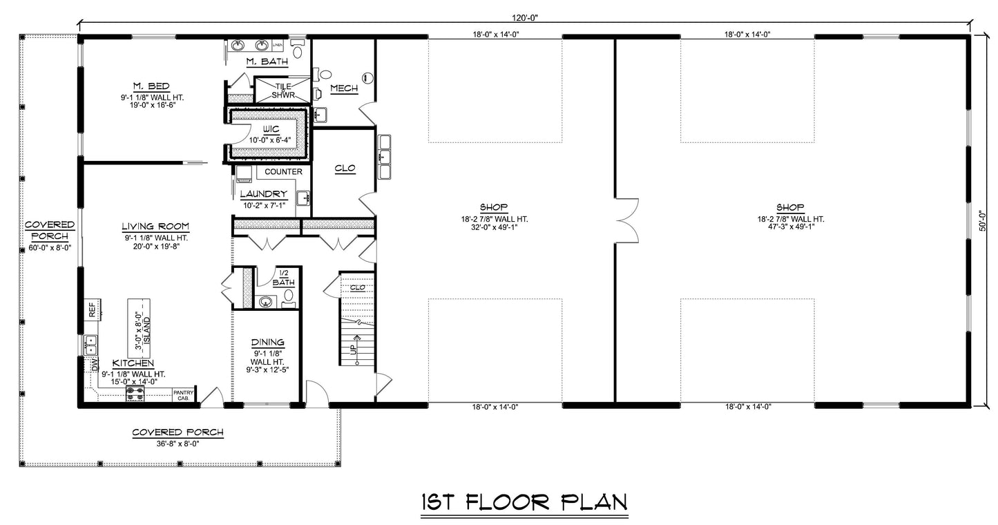 BG-20067 Channing Barndominium House Plan