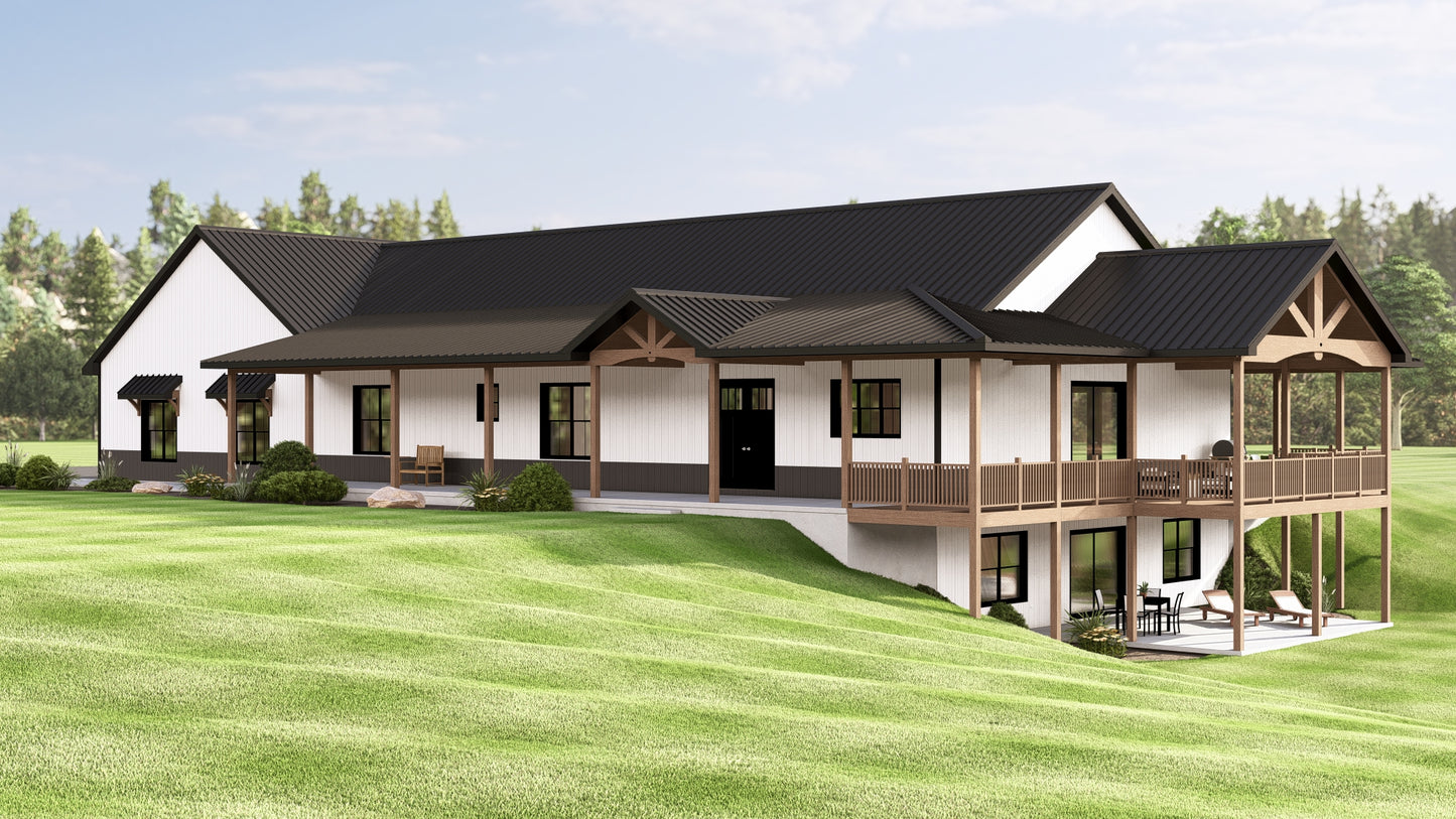 BG-20069 Pembroke Barndominium House Plan