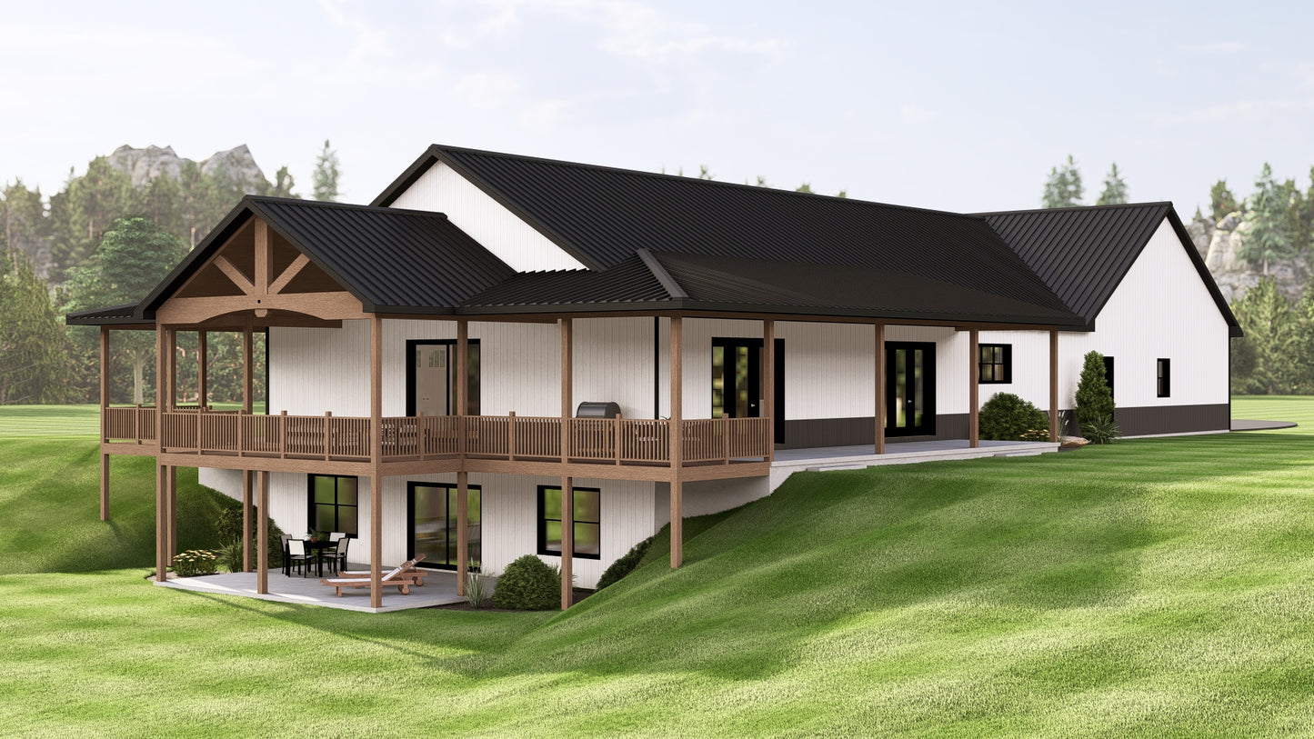BG-20069 Pembroke Barndominium House Plan